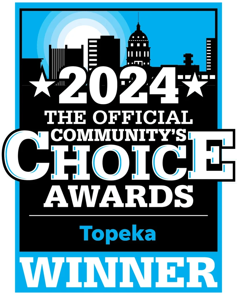Community's Choice Award for Topeka, highlighting recognition and engagement by Dultmeier Roofing.